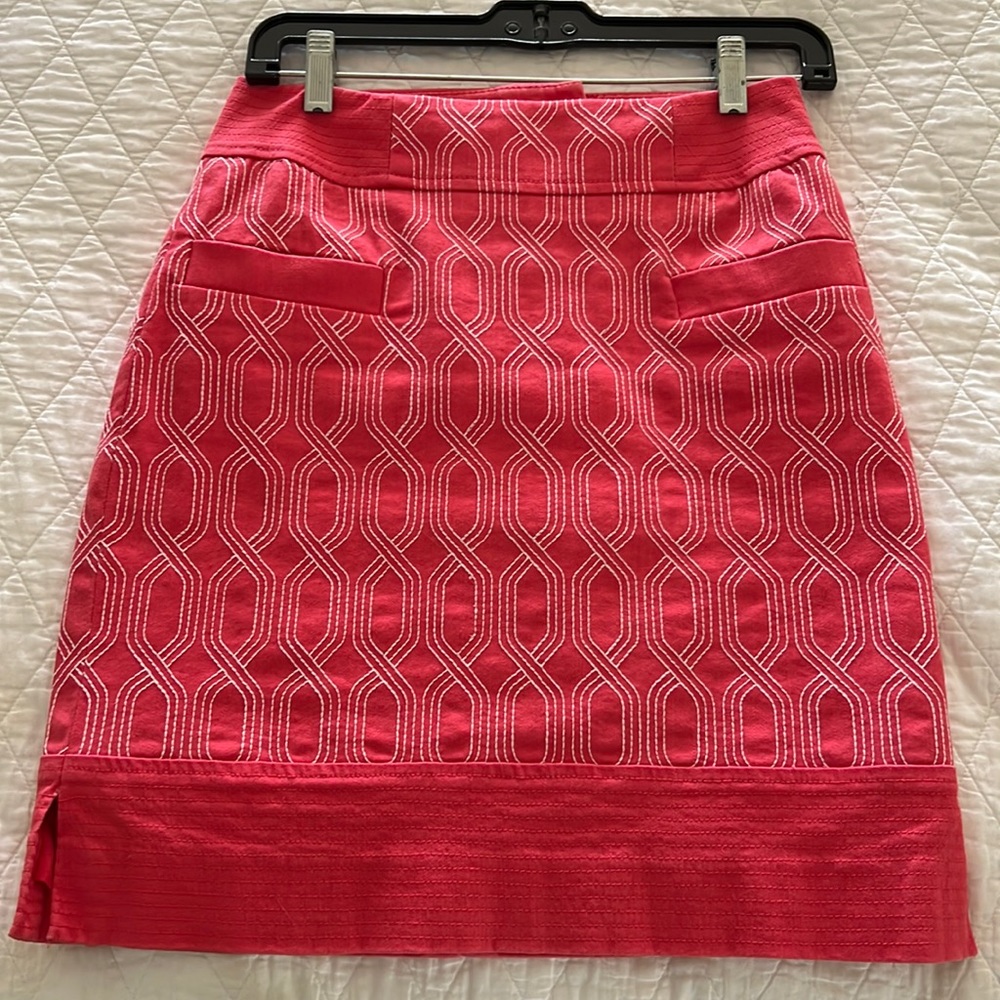 Etcetera size 0 persimmon colored skirt